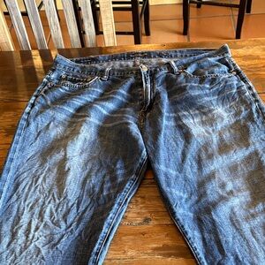 Lucky Brand Relaxed 221 Straight Fit Blue Jeans 38/30 lightweight hemmed